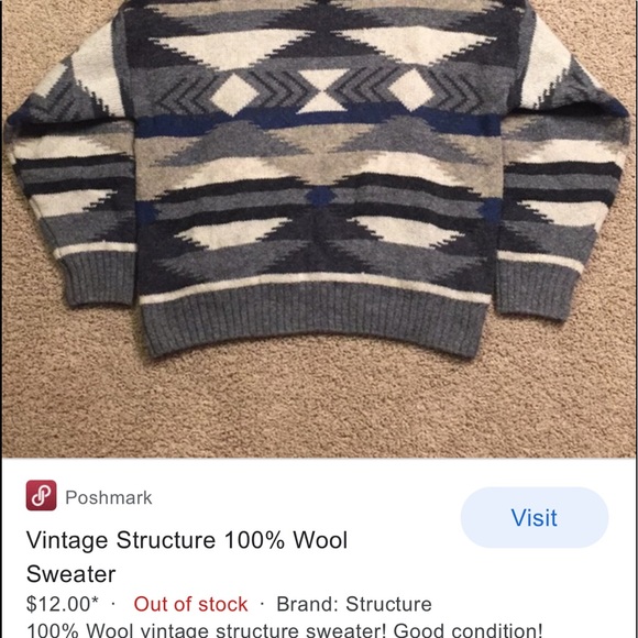Vintage 100% wool sweater - Picture 2 of 2